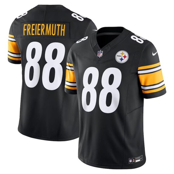 Mens Youths Kids Womens 88 Pat Freiermuth BlackStitched Jersey